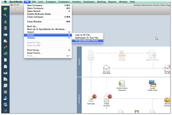 quickbooks for mac functions
